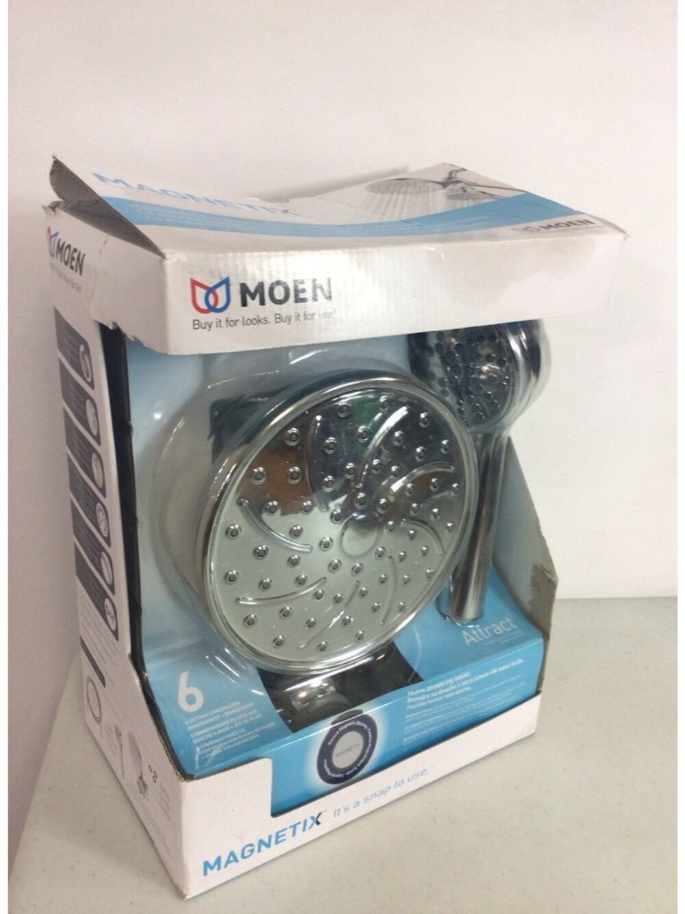 MOEN Attract Magnet 6-Spray Hand Shower & Shower Head Brushed Nickel New